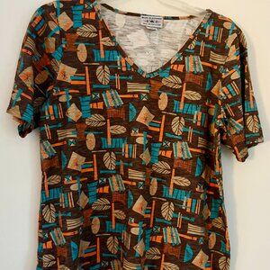Blue Platypus printed tee XL NWOT